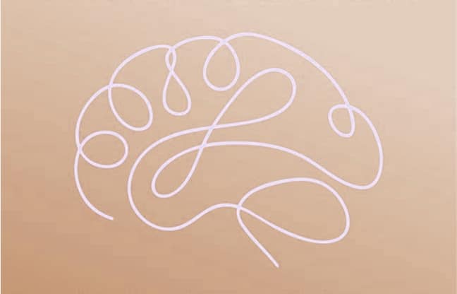 Stylized brain artwork from the cover of The Clutter Connection by Cassandra Aarssen